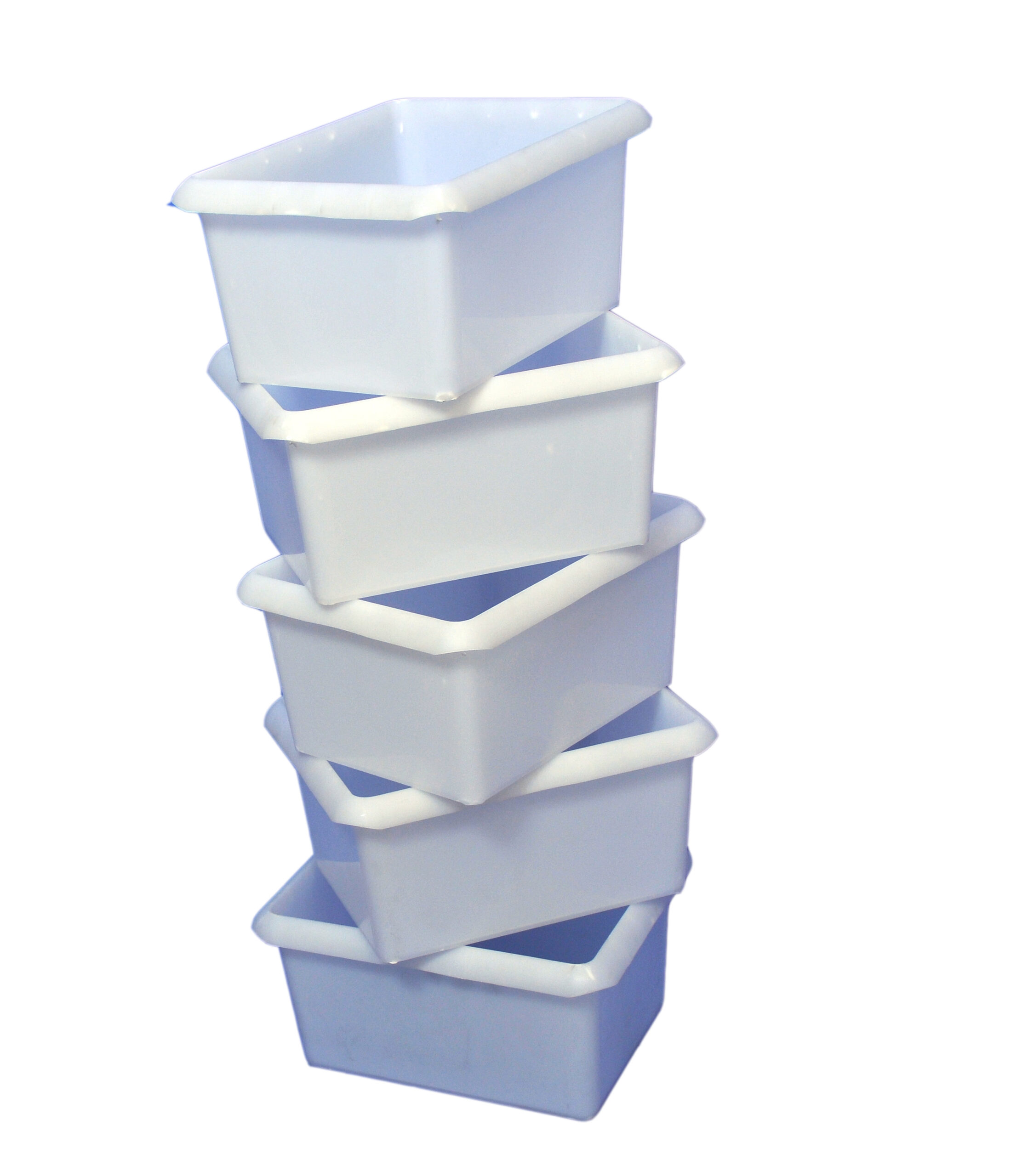 Set 5 Boites de Rangement Concept Box 6L - Blanc