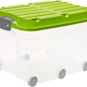Boite de rangement avec roulettes et couvercle Roller 6. 57L