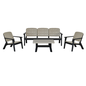 SALON SILVA 5 PLACES BASIC - LIGHT BRAUN - NOIR