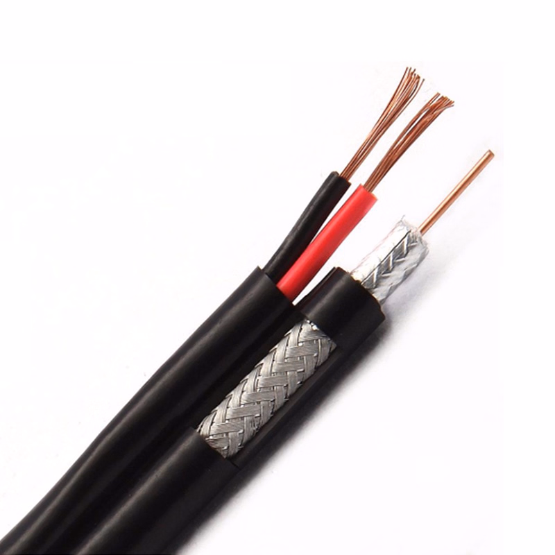 TECH-COM RG59+2PORTS POWER CABLE 50M FULL COPPER