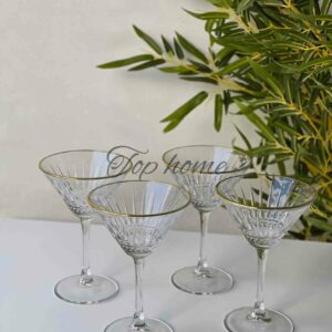 Lot de 4 verres à longue tige – 250 ml - transparent