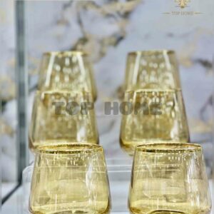 Lot de 6 verres à Eau Doré