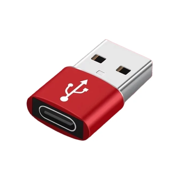 Adaptateur USB 3.0 USB mâle vers Type-C femelle - Rouge