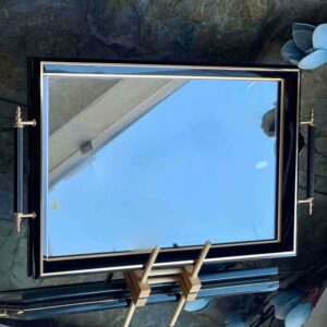 Plateau miroir en verre