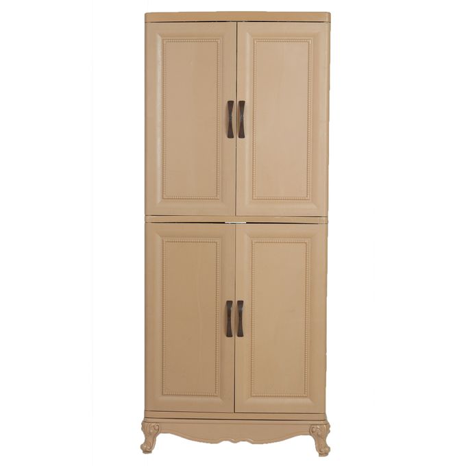 SOFPINCE Armoire en plastique - 4 Portes - taupe