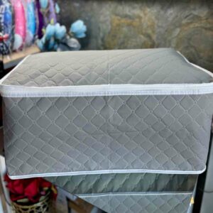 Housse de Rangement avec Fermeture et Poignée Gris 60*40*37cm