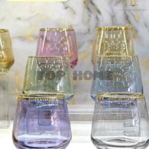 Lot de 6 verres à Eau Coloré