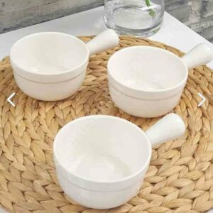 Lot de 3 mini ramequins en porcelaine 15*10 cm