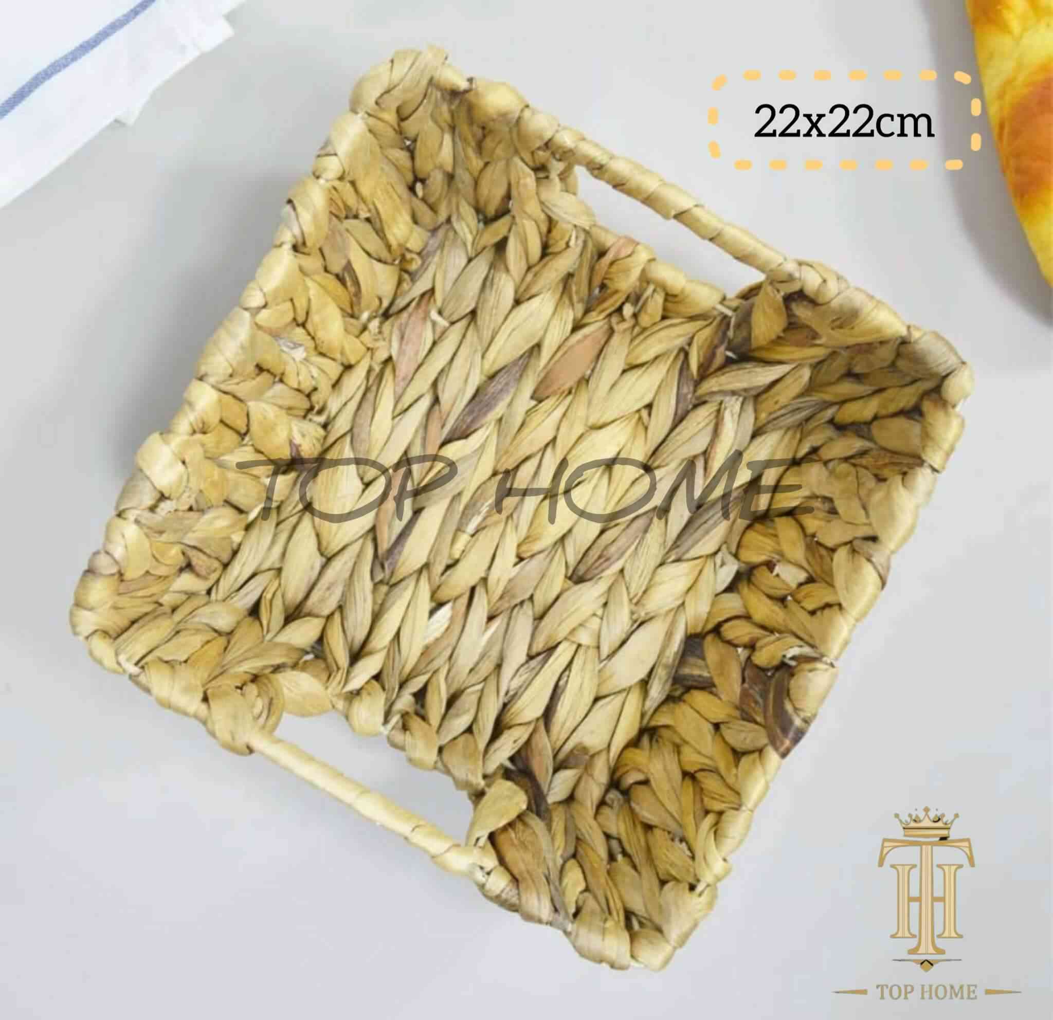 Corbeille à pain- osier tressé 22*22cm