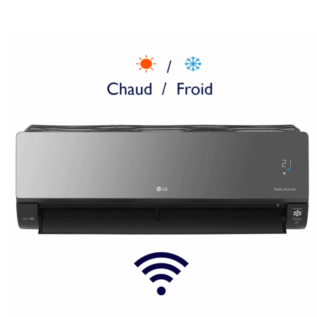 LG Climatiseur Split ARTCOOL (12000 BTU) BLACK MIRROR Chaud / Froid Avec Wifi