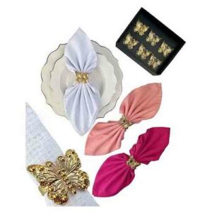 Lot de 6 ronds de serviette