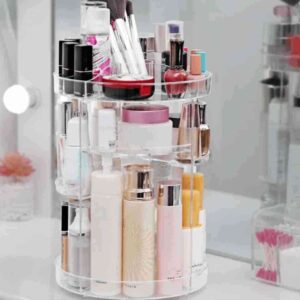 Organisateur de Maquillage et de cosmétiques, rotatif à 360 degrés