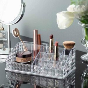 Organisateur de maquillage a motif diamant