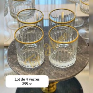 Lot de 4 verres elysia 335CC
