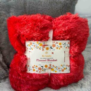 Drap-Housse 2 Places Caniche avec 2 Coussins - Rouge