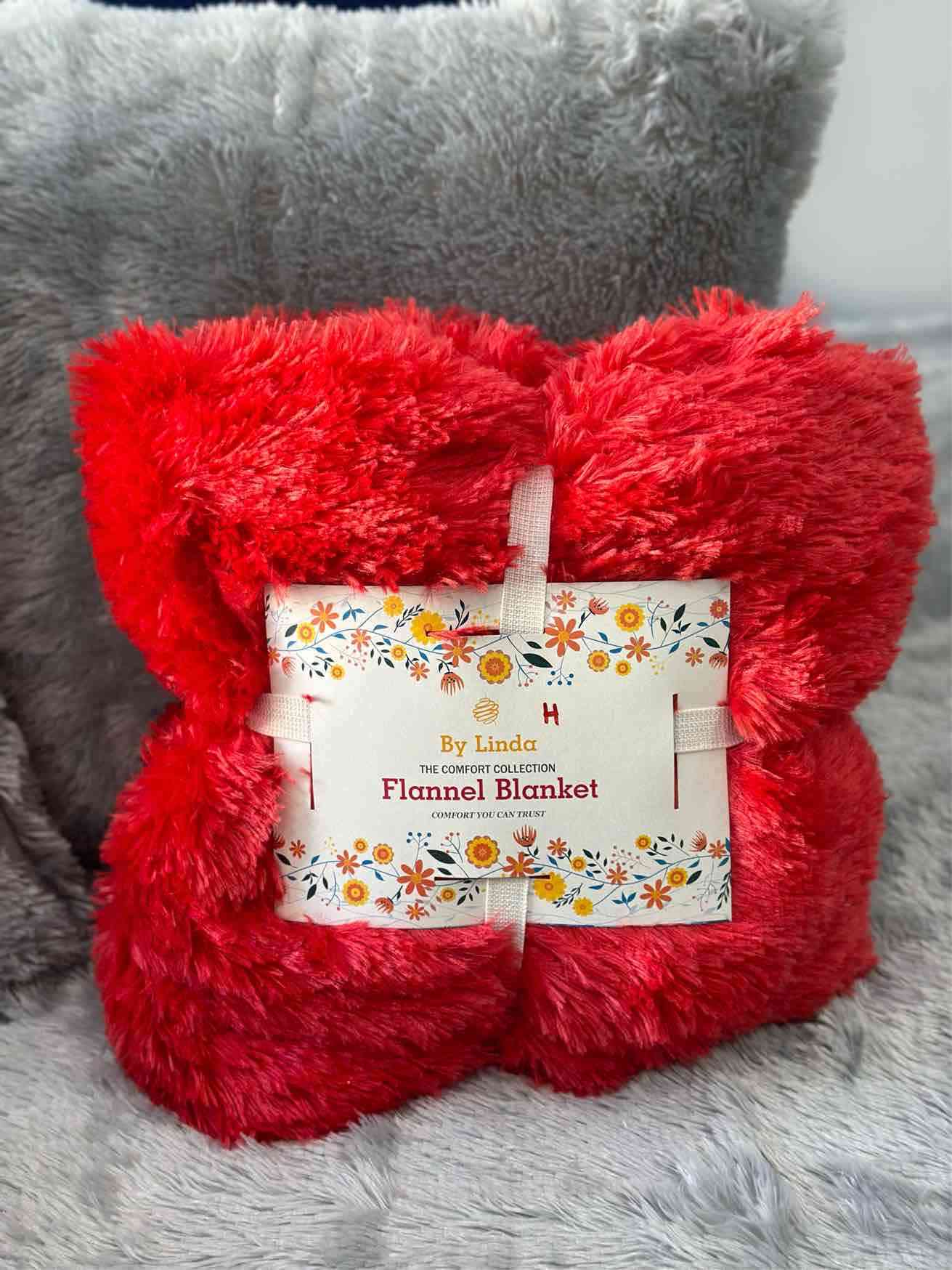 Drap-Housse 2 Places Caniche avec 2 Coussins - Rouge