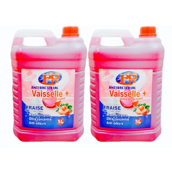 Pack de 2 liquides Vaisselle plus fraise 5 litres x 2