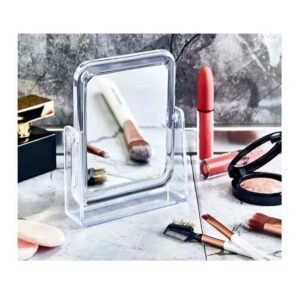 Miroir carré de maquillage rotatif à deux cotés avec un fabuleux effet de grossissement