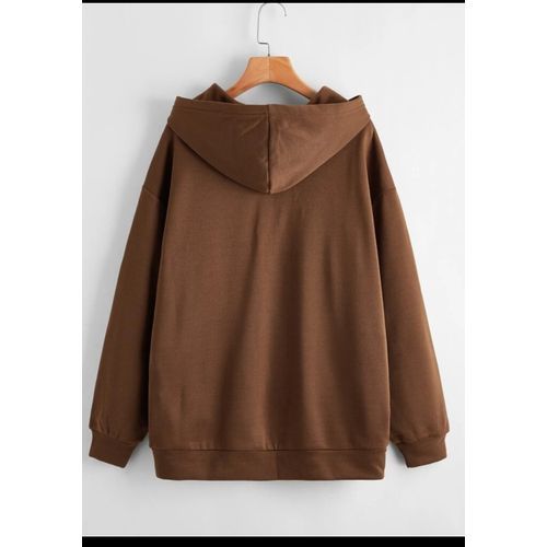 hoodies marron zip 2