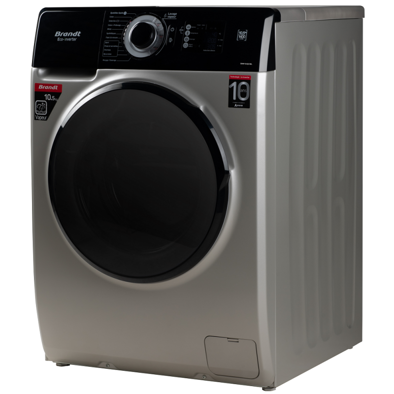Machine à laver Frontale Brandt 10.5 KG 1400 trs - Silver