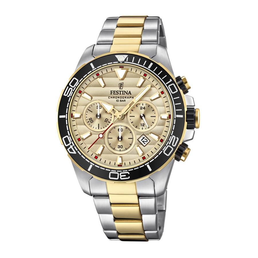 MONTRE FESTINA PRESTIGE F20363/1 CHAMPAGNE, BRACELET EN ACIER, HOMME