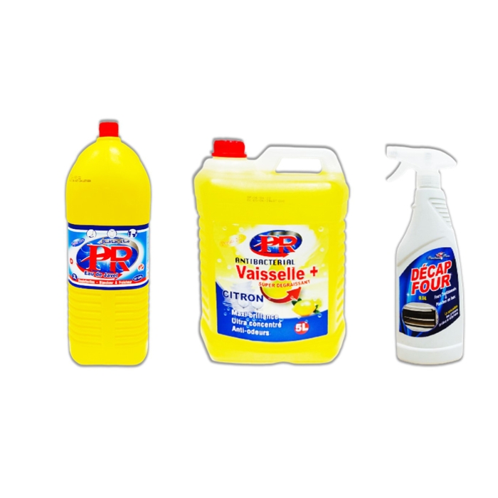 Pack de 3- Vaisselle plus 5 L + Javel 3 L + Décape four 500 ml