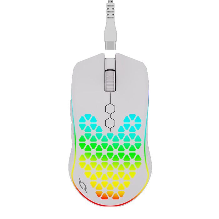 SOURIS GAMER AQIRYS POLARIS DOUBLE MODE RGB BLANC