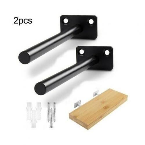 Supports d’étagère invisible - ACIER - NOIR - L/P (6/10)cm