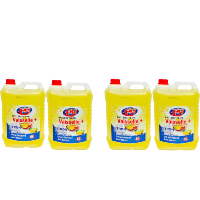 Pack de 4 Vaisselle plus 5 L x 4 citron