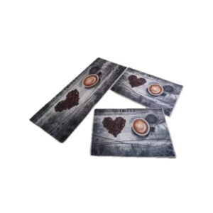 CASA NOVA-Tapis De Cuisine – 3 Pieces – Coffee – Gris