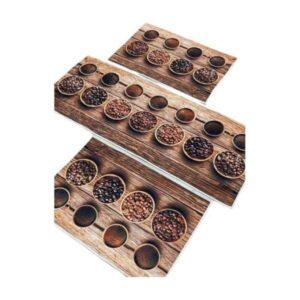 CASA NOVA – Tapis De Cuisine – 3 Pièces – Epices – Marron