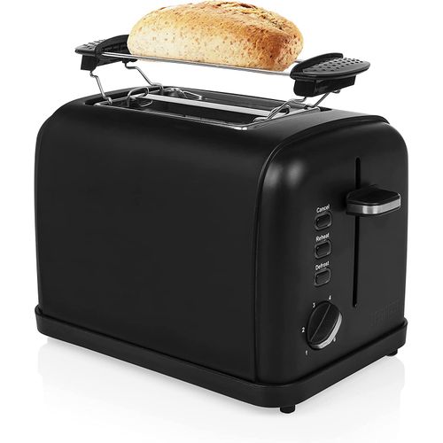 Grille-pain en acier noir - 142396 - Thermostat réglable - Antidérapants