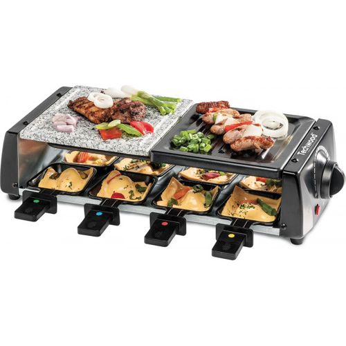 Grill à 8 raclette et pierre - TRGP-896 - Revêtement antiadhésif - 1200 W