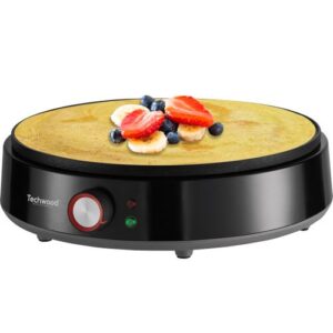 Crêpière 30 cm - TCP-166 - anti-adhésif - Etaleur et spatule inclus - 1200W
