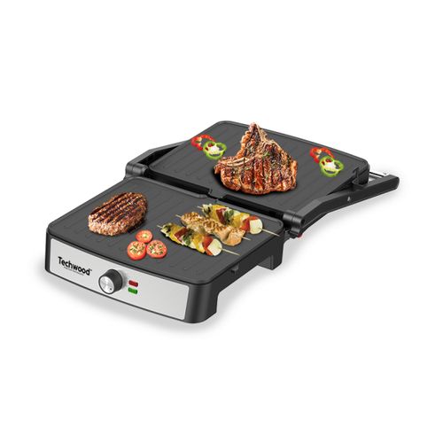 Grill viande a contact - TGD-090 - Inox - 2200W - Ouverture à 180°