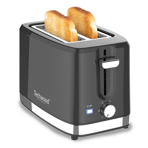 Grille Pain Noir Inox - TGP-706 - 2 fentes larges - 750 W