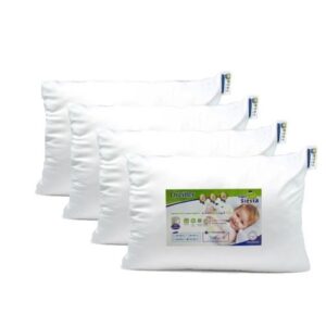 Lot De 4 Oreillers En Fibre Creuse Siliconée – 70X50 Cm – Blanc