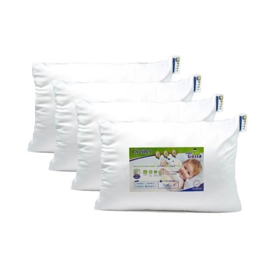 Lot De 4 Oreillers En Fibre Creuse Siliconée – 70X50 Cm – Blanc