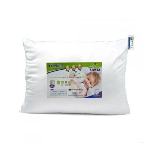 CASA NOVA-Oreiller En Fibre Creuse Siliconée – 70X50 Cm – Blanc