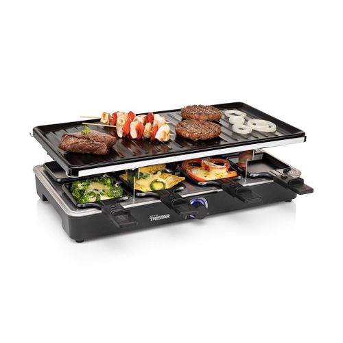 Appareil à raclette - RA-2722 - 8 Personnes - 1400W - Noir- Garantie 2 ans