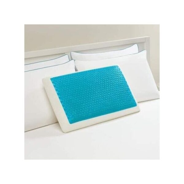 CASA NOVA – Oreiller Viscogel A Mémoire De Forme – Blanc et Bleu