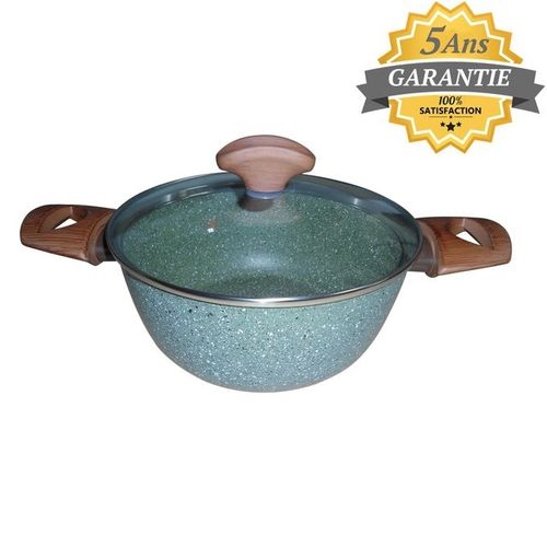 Faitout 24 cm + couvercle - NATURA - induction - 5 couches