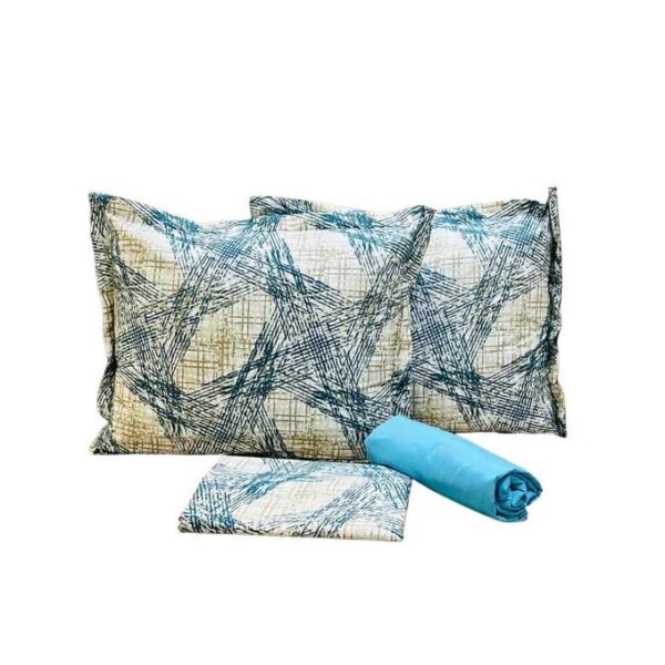 CASA NOVA-Parure 2 Places – 4 Pièces – beige / bleu