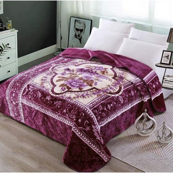 CASA NOVA – Couverture – Layen – 5 Kg – 240X220 Cm – Aubergine – Mauve