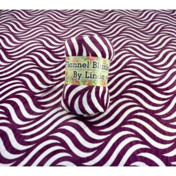 CASA NOVA – Plaid Polaire Léger Et Doux – Vagues – 230X00 Cm – Mauve