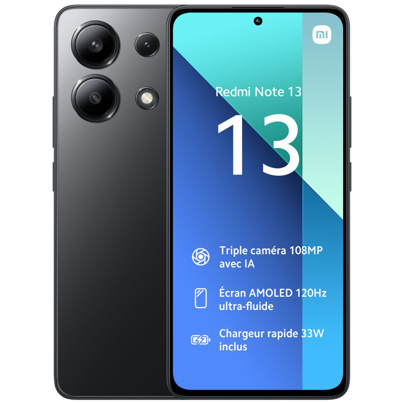 Smartphone XIAOMI Redmi Note 13 / 6 GO / 128GO / NOIR
