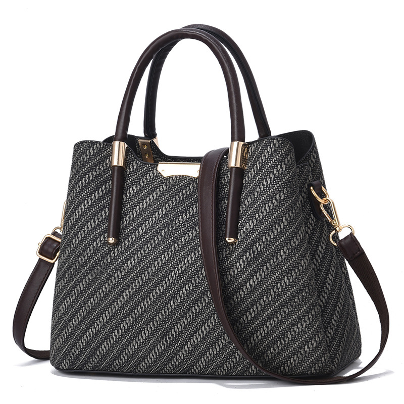 Sac à main 'Imprimé' -2SM002- Gris charbon