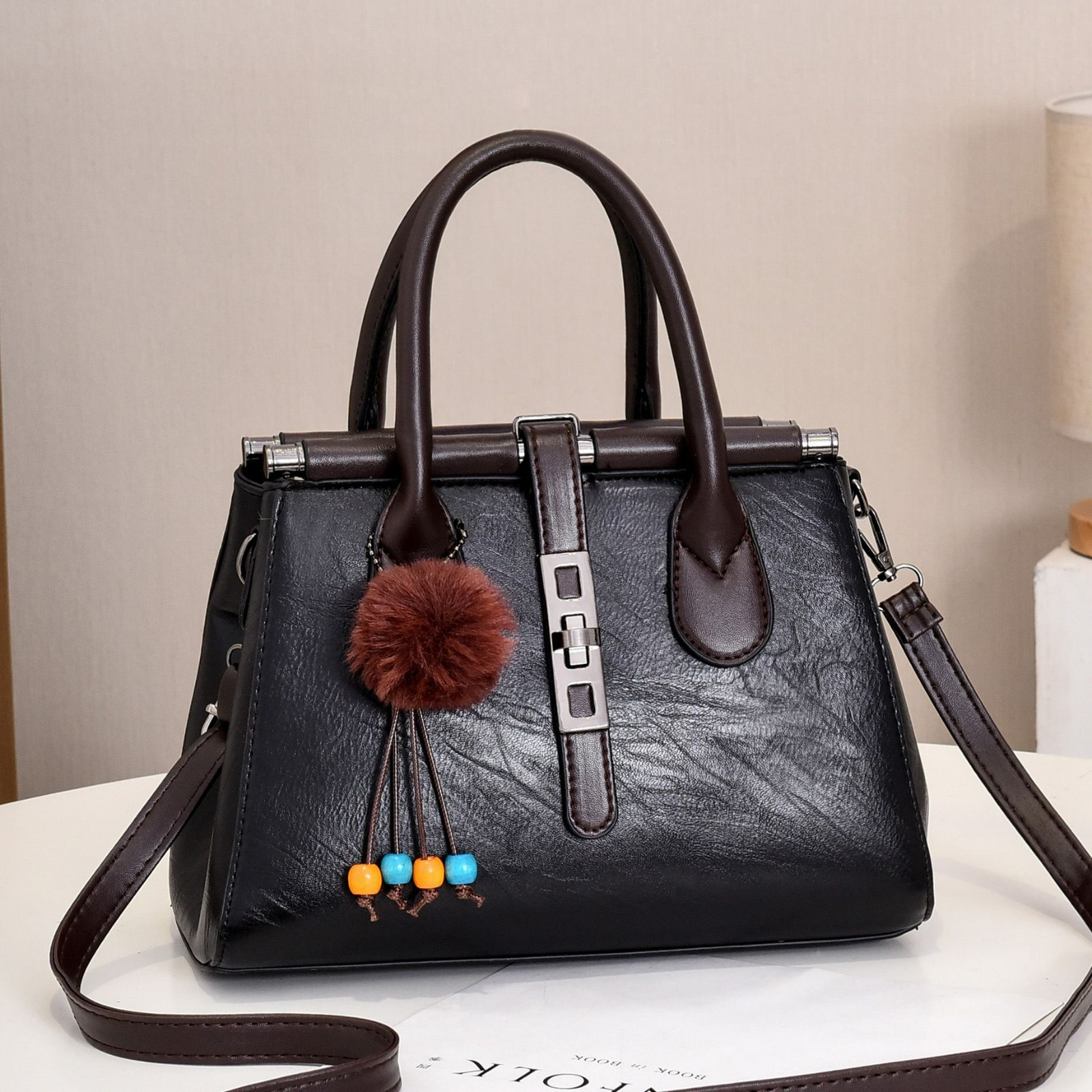 Sac à main 'LUXURY' -2SM005- Noir