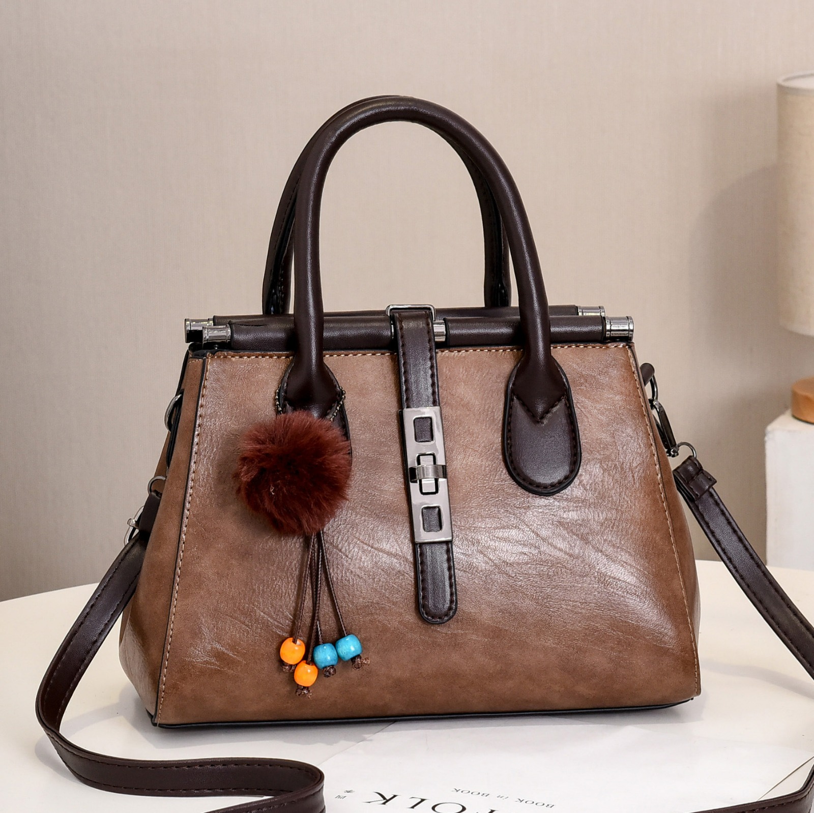 Sac à main 'LUXURY' -2SM005- Marron