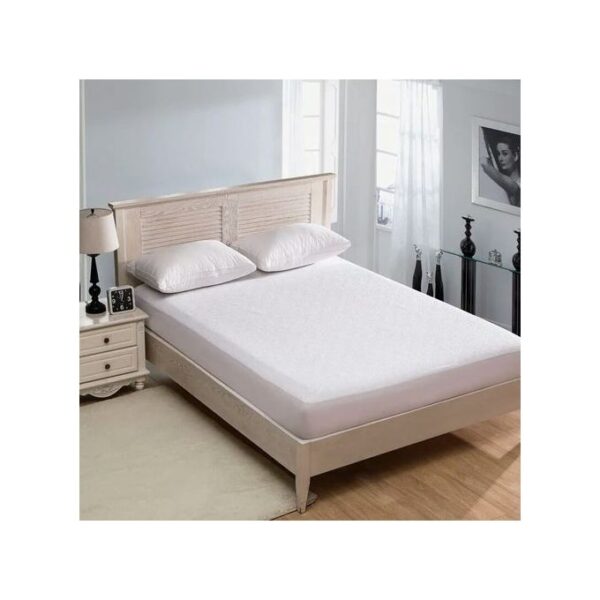 CASA NOVA – Protège Matelas Imperméable Tissu Éponge – 190X90 Cm – Blanc